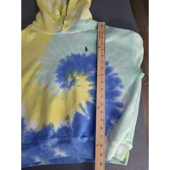 POLO Ralph Lauren Girls LG 12/14 Tie-Dye Swirl Cotton French Terry Hoodie - Picture 5 of 11